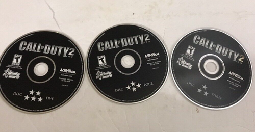 Two In One Cod Disc Call of Duty 2 PC CD-ROM Software Game Only Discs 3/4/5 Tested Ships N ...