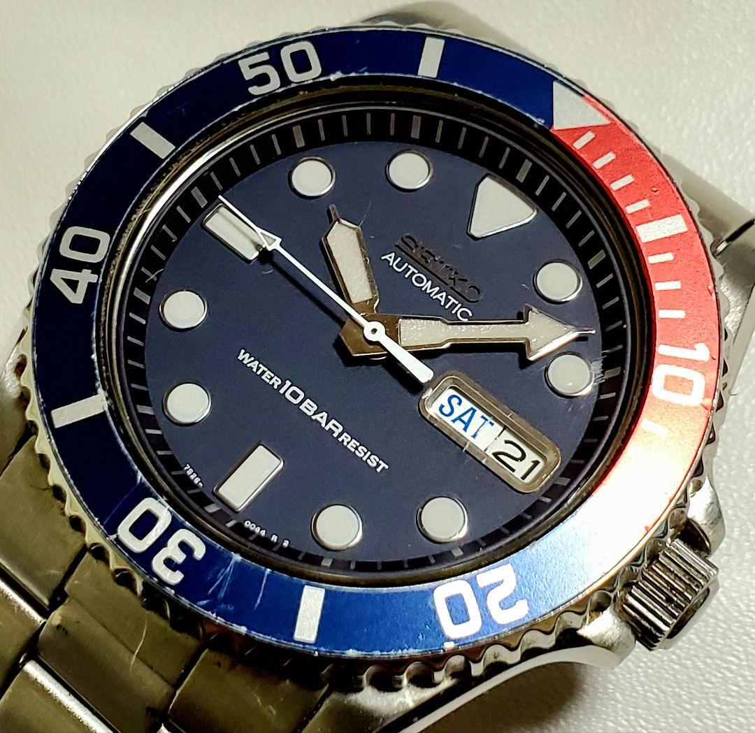 Good condition SEIKO Diver Day Date Automatic Pepsi color Good condition SEIKO Diver Day Date Automatic Pepsi color
