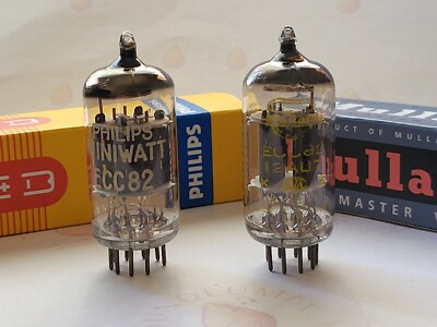 Mullard 12AU7 ECC82 Matched Pair - Shield/Philips Logos