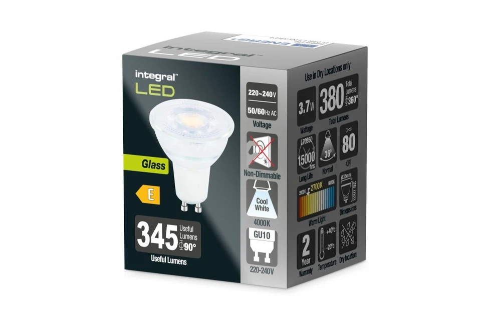 MR11 GU4 35w 12v Spotlight Bulb, 2700k/4000k, Non Dim, 380LM, 36 Degree Integral - Image 3 of 4