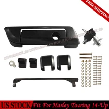 Matte Black Pack Trunk Lids Latches Hinge For Harley Touring 2014-2023
