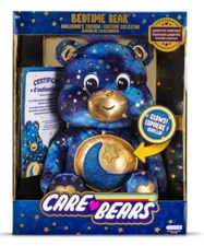 NEW In BOX Care Bears Bedtime Bear Collector's Edition Glows Navy Gold Plush