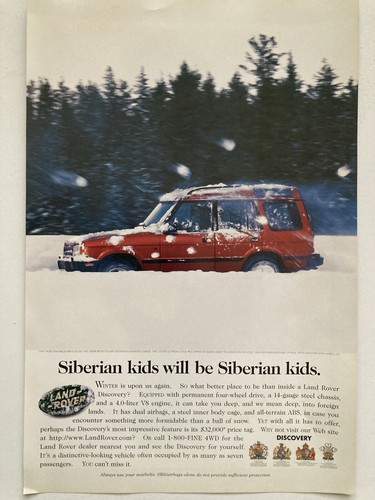 1996 Land Rover Discovery Print Ad Sport Utility Vehicle 4WD