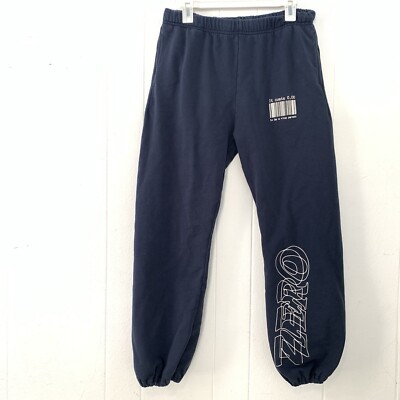 Mayfair Group Medium Large Graphic Sweatpants It Costs Zero Dollars Pull On Blue