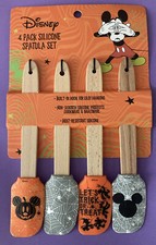 Disney Holiday Halloween Mickey Mouse Silicone 4 Pack Spatula Set NEW