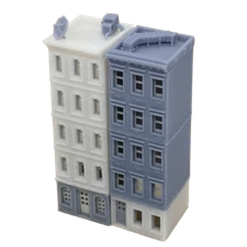 Outland Models Railroad Scenery Downtown Apartment Set White Grey N Scale 1:160