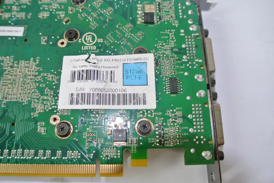 NVidia BFG GeForce GT PCI-E 512MB Dual DVI Port TV Out BFGR88512GTOCE - Image 4 of 4