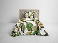 Heckett & Lane Gots Twill BettwäSche 155X220 Bladel Leaf Gummibaum BläTter GrüN