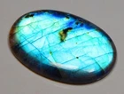 65 Ct TOP 100% Natural Dark Blue Fire Labradorite Oval Cabochon Gemstone T32