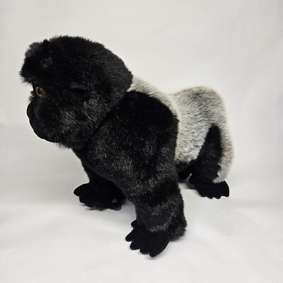 Stars In The Wild Silverback Gorilla Ape 15'' Plush With Sound Light Up Eyes EUC