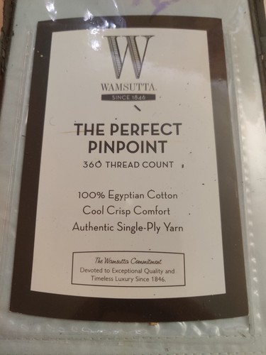 Wamsutta The Perfect Pinpoint 360 Thread Count Twin Flat Sheet Dresden Blue - Picture 2 of 5