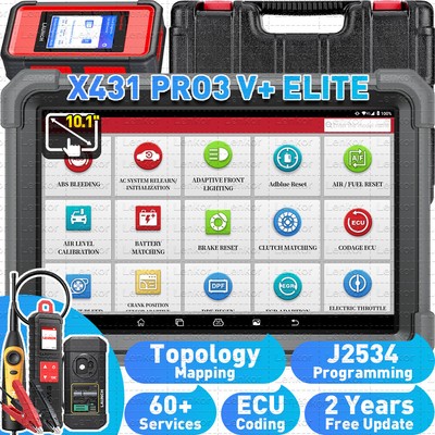 LAUNCH X431 PRO3S ELITE V+ 5.0 PRO5 Car Diagnostic Tool J2534 Programming Coding