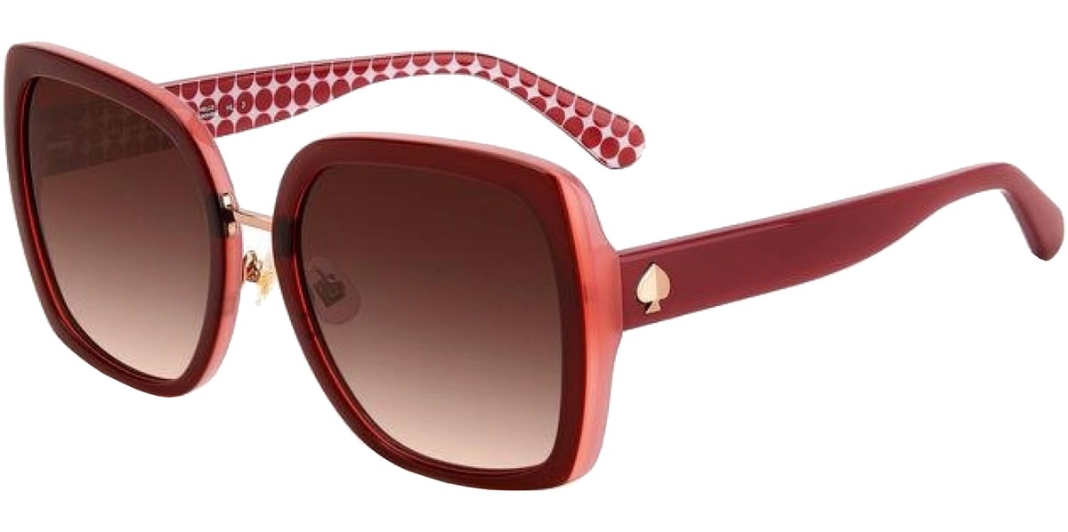 Kate Spade Kimber Red Squared Butterfly Sunglasses w