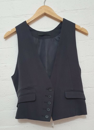 E HYPHEN WORLD GALLERY Label Womens Grey Sleeveless Vest Blouse Top Size XS - Picture 4 of 12