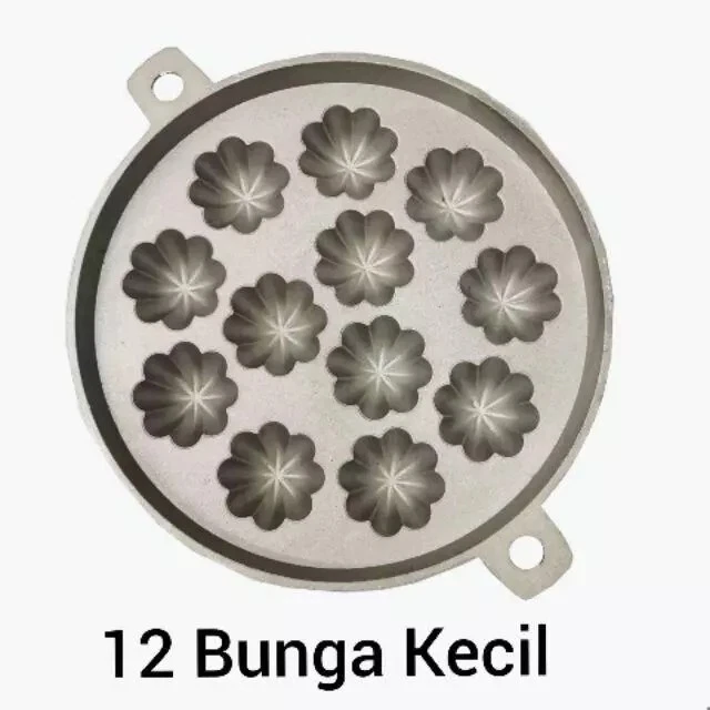 2 x Kuih Bahulu Spongcake Cornbread (ALUMINIUM CAKE BAKE MOULD)-12 HOLE FLOWER
