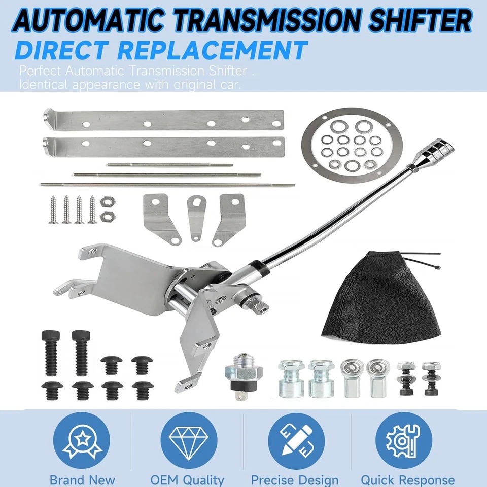 12"Transmission Shifter Turbo 350 Automatic Shifter Complete Stick For GM TH350 - Image 2 of 4