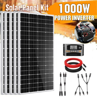 Solar Panel Ebay 1000W Monocrystalline Solar Panel Kit Off Grid Power Power Station/Golf ...
