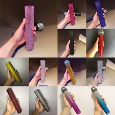 Rhinestone Bling Microphone Handle Cover Mic Sleeve Protector Accessories Stage.