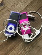 2 Ipod Nano Purple Pink and 2 Chargers For Parts or Repair Not working