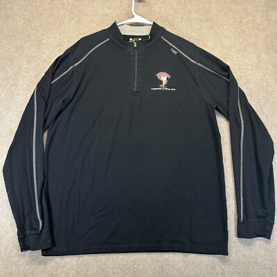 Tasc Performance Bamboo 1/4 Zip Mens Large Black L/S Kempfer Classic Golf Dragon