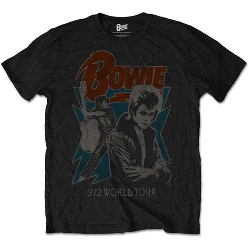 David Bowie Unisex T-Shirt: 1972 World Tour - Picture 1 of 3