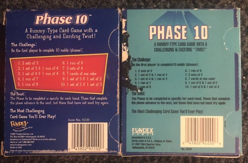 Phase 10 Game Lot: Phase 10 Card Game Used + Vintage Phase 10 card game - Picture 2 of 2