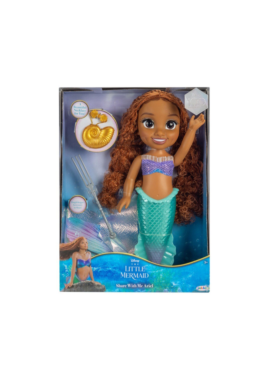 Disney Princess Share With Me Ariel Doll with Dinglehopper & Necklace For Kids