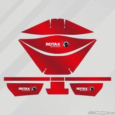 RED CHROME STYLE ROTAX AIRBOX STICKER KIT - KARTING