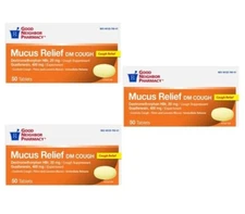 3 X Good Neighbor Pharmacy Mucus Relief DM Guaifenesin 400-20mg Tablets 50ct NIB