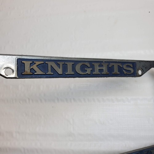 Vintage Notre Dame Knights License Plate Frame Metal - Picture 4 of 5
