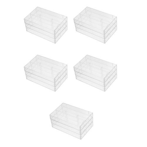 5 Stück Tonband Aufnahme Kassetten Etui Transparent Halter
