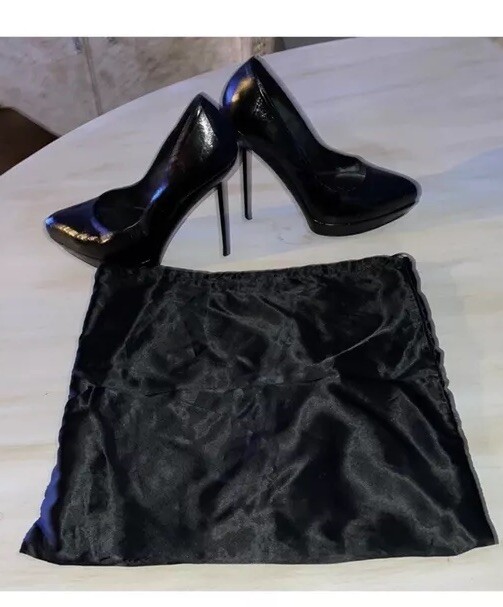 SAINT LAURENT Stiletto a stiletto YSL 5"" IN PELLE