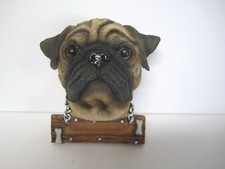 Pug Dog Head Plaque