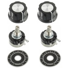 2x RV24YN20S 5K Potentiometer Single Turn Carbon Film Rotary Taper knob C548