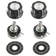 2x RV24YN20S 5K Potentiometer Single Turn Carbon Film Rotary Taper knob C548
