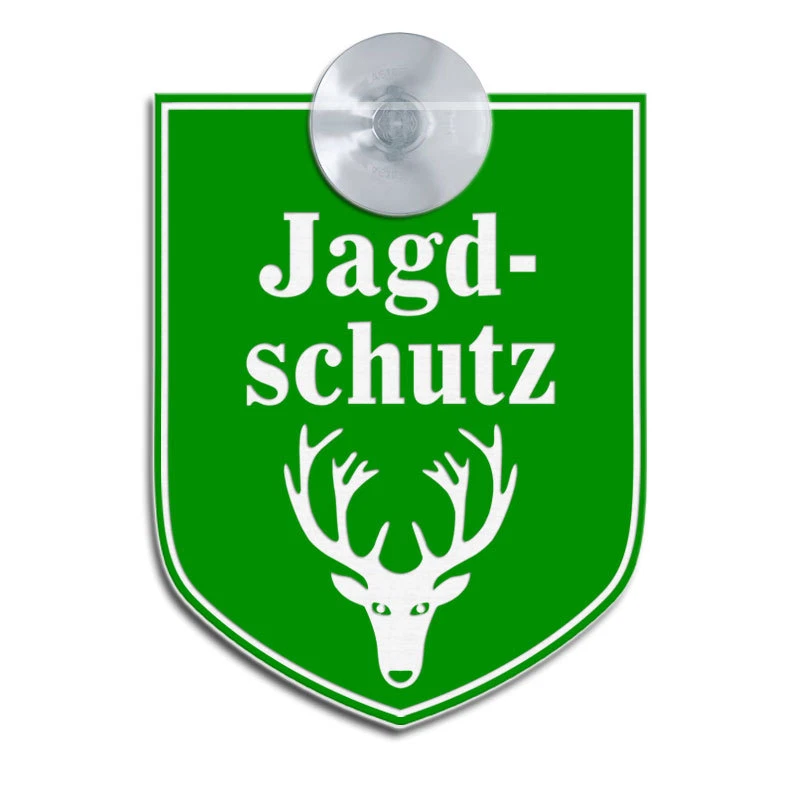 JAGDSCHUTZ, Graviertes Schild für Jäger,Jagd,Förster, auch mit Sauger fürs Auto