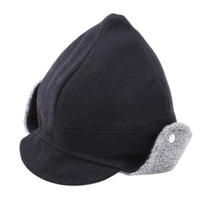 brimmed hat with ear flaps
