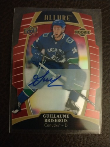 2019-2020 Upper Deck Allure #63 Guillaume Brisebois Red Rainbow Auto Rookie /349