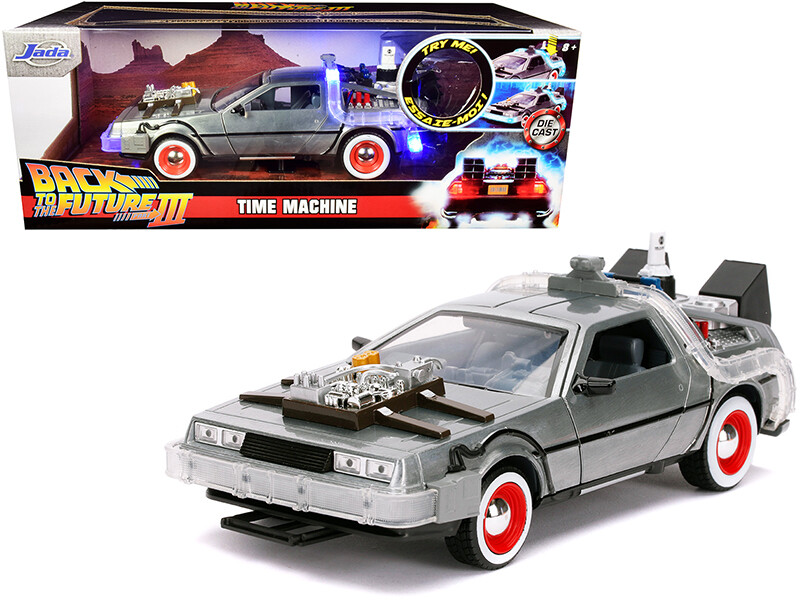 JADA 32166 BACK TO THE FUTURE III DMC DELOREAN TIME MACHINE 1/24