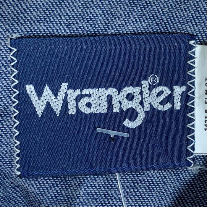 Wrangler 70127MW Denim Western Shirt Indigo Corporate Embroidery Size 16 1  Used | eBay