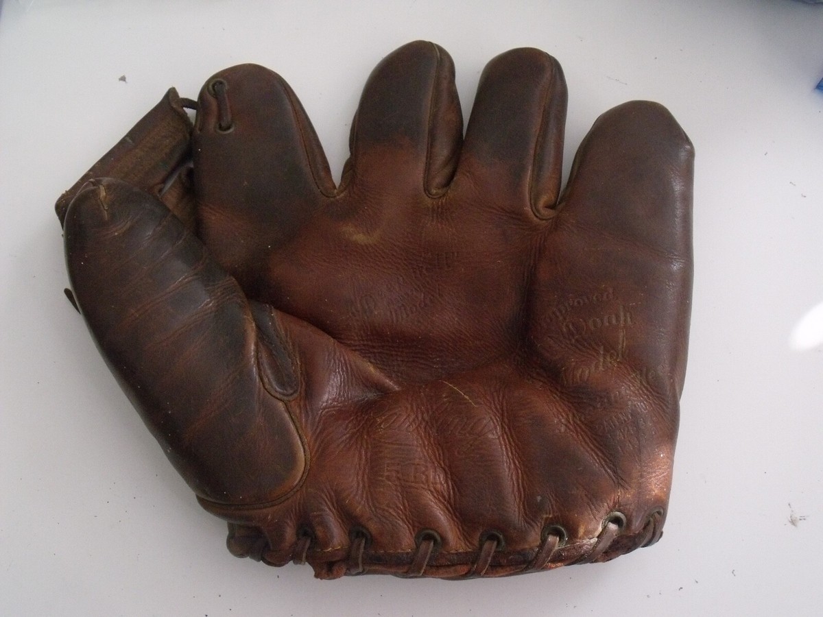 Rawlings Bill Doak 野球グローブ VTG 1930's-40's Bill Doak Rawlings 5 BD Split Finger Imp. Model