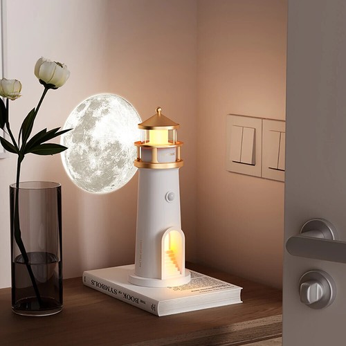 Lighthouse Moon Projection Light, Lamp Lighthouse, Motion Sensor Nightlight Lamp - Picture 15 of 23