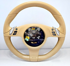 ✅ 10-16 OEM Porsche Panamera 970 Cayenne Steering Wheel Leather Beige W/ Switch
