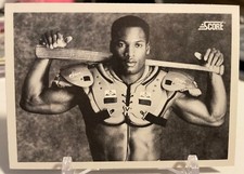 1990 Score Baseball Bo Jackson Nike Football Pads Black and White #697 Raiders