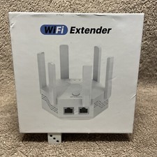 WiFi Extender Signal Booster Home Powerful 6 Antennas 1200 Mbps Dual Band