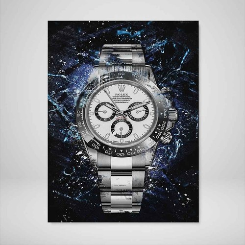 Rolex Daytona Newman inspired Canvas Wall Art Print - Watch Art Poster Print - Picture 2 of 12