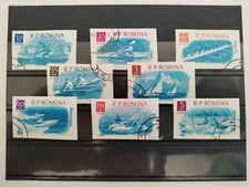 Briefmarken Rumänien 1962 (Wassersport), ungezähnt, CTO, NH, OG