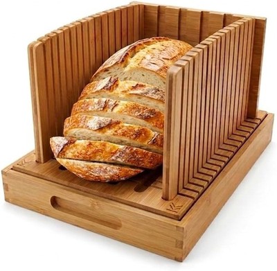 Bread Slicer For Homemade Bread - Upgraded Adjustable Bread Cutter Board - Co...