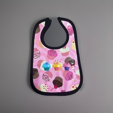 Baby Bib Cupcakes Plastic Colorful Easy Clean Child