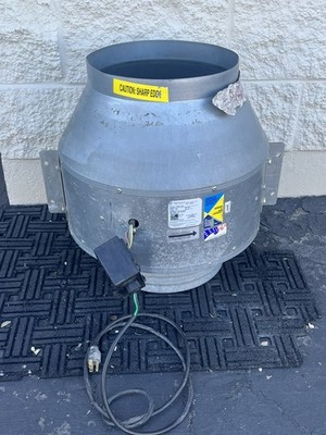 Pre-owned Fantech FKD12XL 12'' in Duct Round Inline Mixed Flow Centrifugal Fan